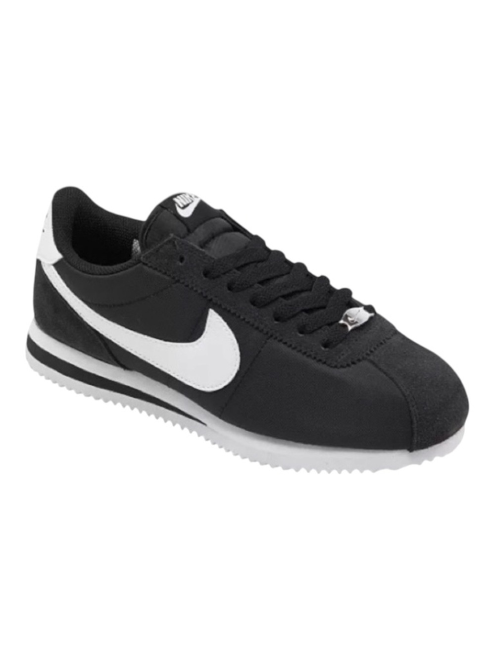 Nike Black and White Classic Cortez Nylon Casual Sneakers Size W12 M10